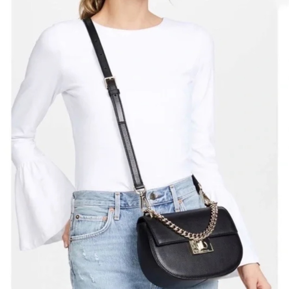 Kate Spade ♠️ Greenwood place Rita black handbag with strap and gold chain - Picture 3 of 17